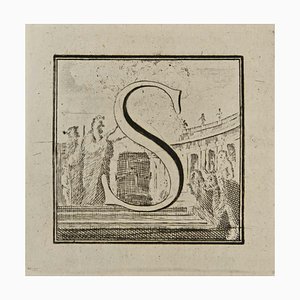 Luigi Vanvitelli, Lettera dell'alfabeto S, Acquaforte, XVIII secolo