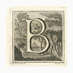 Luigi Vanvitelli, Lettera dell'alfabeto B, Acquaforte, XVIII secolo