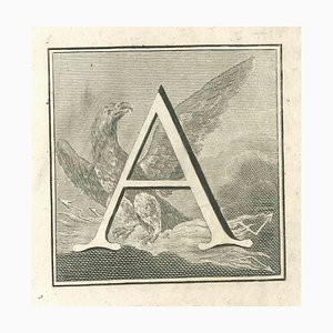 Luigi Vanvitelli, Letra del alfabeto A, Aguafuerte, siglo XVIII