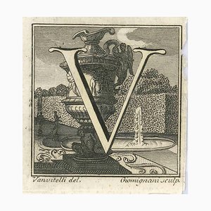 Luigi Vanvitelli, Lettera dell'Alfabeto V, Acquaforte, XVIII secolo