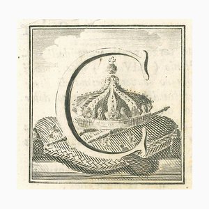 Inconnu, Lettre de l'Alphabet C, Eau-forte, 18e siècle