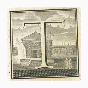 Unknown, Letter of the Alphabet T, Etching, 18th Century