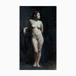 Marco Fariello, Klaudia Frontal Nude, Oil Painting, 2021