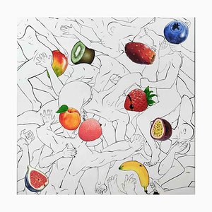 EMPHI, Ensalada de frutas, Pintura acrílica, 2020