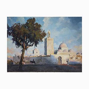 Alexander Sergheev, paisaje tunecino, pintura al óleo, 1994
