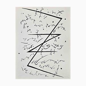 Lithographie Rafael Alberti, Letter Z, 1972
