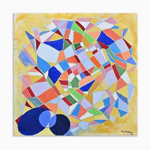 Giorgio Lo Fermo, Composición abstracta, óleo sobre lienzo, 2022