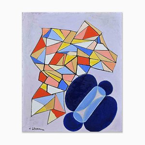 Giorgio Lo Fermo, Composición abstracta, óleo sobre lienzo, 2022