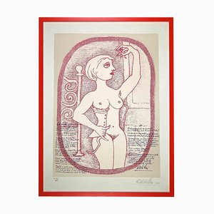 Giuseppe Viviani, Nude, Lithograph, 1961