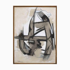 Giorgio Lo Fermo, Composition abstraite, Huile sur Toile, 2020, Encadré