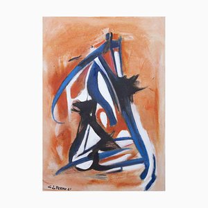 Giorgio Lo Fermo, Composición abstracta, óleo sobre lienzo, década de 2020