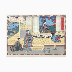 Utagawa Kunisada (Toyokuni III), Yugiri, grabado en madera, década de 1850