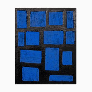 Giorgio Lo Fermo, Formes bleues, Peinture à l'huile, 2015