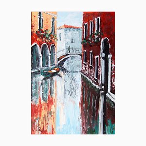 Michèle Kaus, Venice, The Bridge, 2020, Acrylique sur Toile