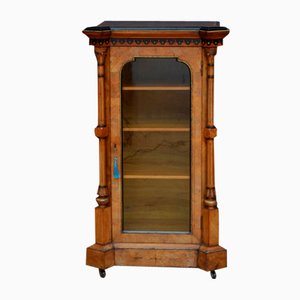 Victorian Music Cabinet Bookcase in Walnut, 1870s