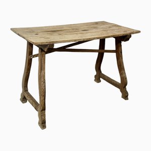 Olive Table with Lira Leg