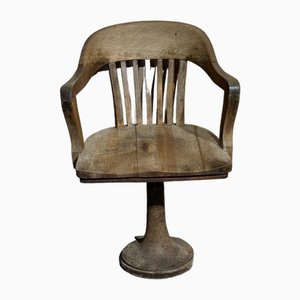 Vintage Brown Oak Chair
