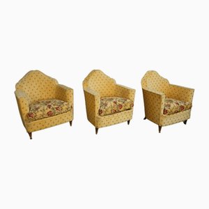 20th Century Armchairs, 1940s, Set of 3