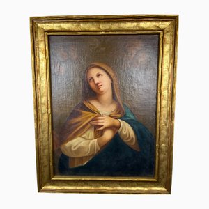 Spanish School Artist, Immaculate Virgin, Oil on Canvas, 19th Century, Framed