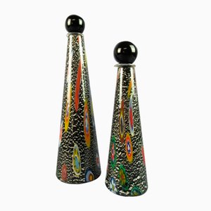 Artistic Bottles Murano Glass Sculptures from Michielotto, 1988, Set of 2