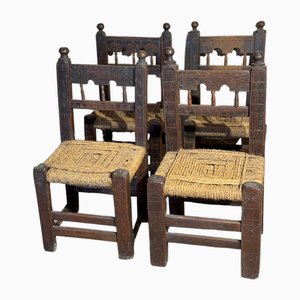 17th Century Aragonese Chairs, Set of 4