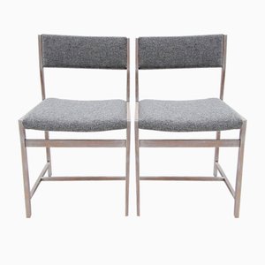 Chairs in Whitened Oakwood & Kvadrat Fabric, Set of 2