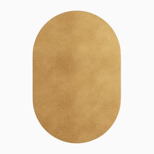 Tapis Oval Gold #11 Modern Minimal Oval Shape Hand-Tufted Rug by TAPIS Studio