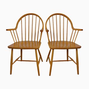 Set of Oak Armchairs by Erik Ole Jørgensen for Tarm Stole Møbelfabrik
