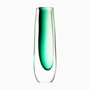 Vase en Verre Vert par Vicke Lindstrand, 1960s