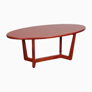 Czechoslovakian Ooval Table by Venes for Dřevotvar, 1970s