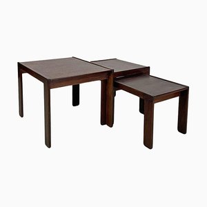 Tables Basses Amovibles en Bois par Afra et Tobia Scarpa pour Cassina, Italie, 1965, Set de 3