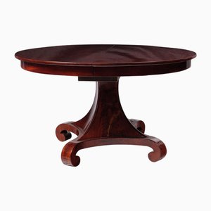 Mesa de comedor Biedermeier antigua de caoba, 1830