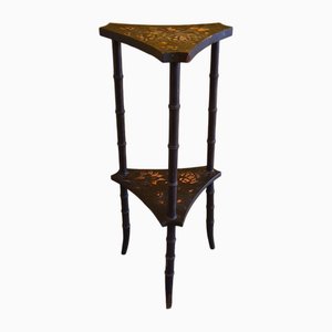 French Triangular Hand Painted Side Table, 1890s