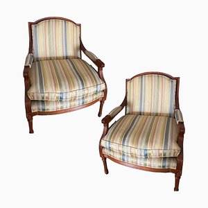 Vintage English Armchairs with Plags, Set of 2
