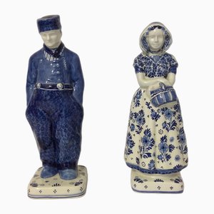 Figuras vintage de Royal Delft, años 60. Juego de 2