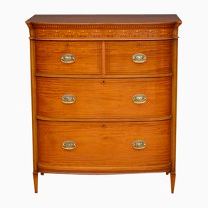 Sheraton Revival Satinwood Chest of Drawers, 1890