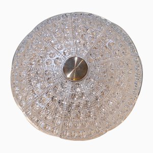 Vintage Crystal Flush Mounted Ceiling Lamp by Carl Fagerlund, 1960s