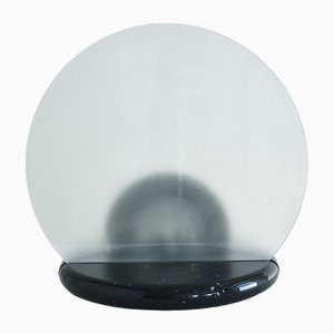 Lámpara de mesa Big Gong de mármol y vidrio de Bruno Gecchelin para Skipper, 1981