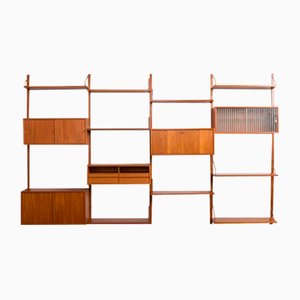 Vintage Danish Wall Unit in Teak by Poul Cadovius for Cado, 1960s