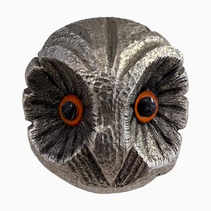 Presse-Papier Hibou en Argent, Italie, 1960s