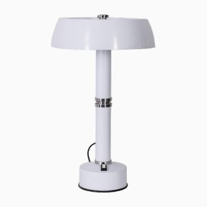 Vintage Table Lamp in White Metal, 1970s