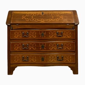 Commode Louis XV Antique en Marqueterie de Bois Précieux, 1890s