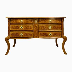 Commode Louis XIV Mazarin en Marqueterie de Loupe