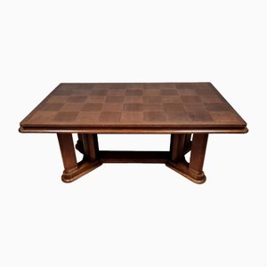 Brutalist Table in Oak by Charles Dudouyt