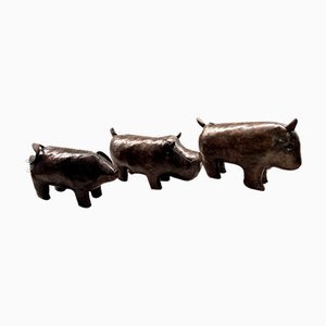Hippopotamus, Cow and Piglet by Omersa, 1960s, Set of 3