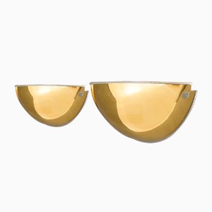 Quarto Brass Wall Lights by Tobia Scarpa for Flos, 1970s, Set of 2