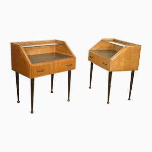 Tables de Chevet Vitage, Italie, 1950s, Set de 2