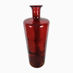 Italienische Murano Rote Vase, 1970er