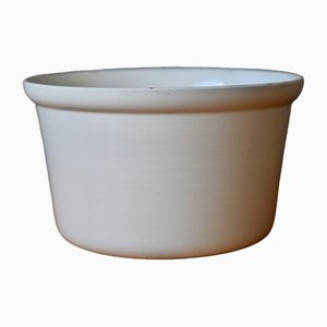 Weißer Vintage Jar Cache aus Steingut, 1920er