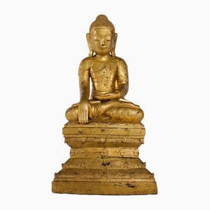 Burmese Artist, Buddha Maravijaya, 1800s, Wood